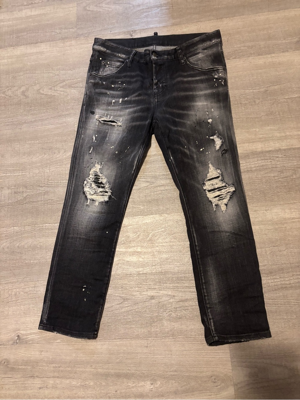Dsquared2 Jeans Womens Sz 8 Cool Skinny Black Distress Grunge Punk Designer